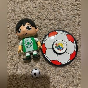 Ryan's World Green Soccer Player Figure with Fidget Spinner